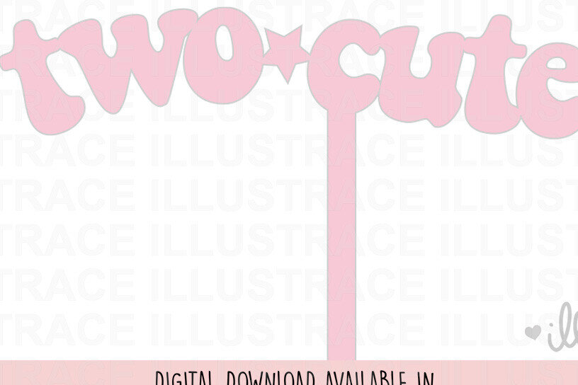 Σετ των 2 Intra απο ξύλο plywood 3mm-4mm πάχος – Two Cute Cake Topper Δίασταση  20x20 cm INTRAFABR-86769079