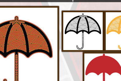 Σετ των 2 Intra απο ξύλο plywood 3mm-4mm πάχος – Umbrella Δίασταση  20x20 cm INTRAFABR-29318554