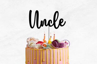 Σετ των 2 Intra απο ξύλο plywood 3mm-4mm πάχος – Uncle Cake Topper Δίασταση  20x20 cm INTRAFABR-75200404
