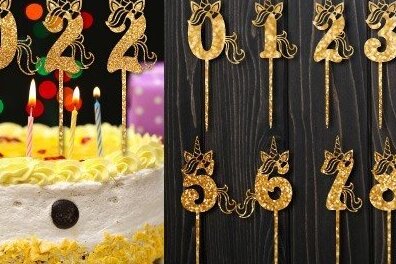 Intra απο ξύλο plywood 3mm-4mm πάχος – Μονόκερος Cake Topper Number Design Δίασταση  40x30 cm INTRAFABR-32687143