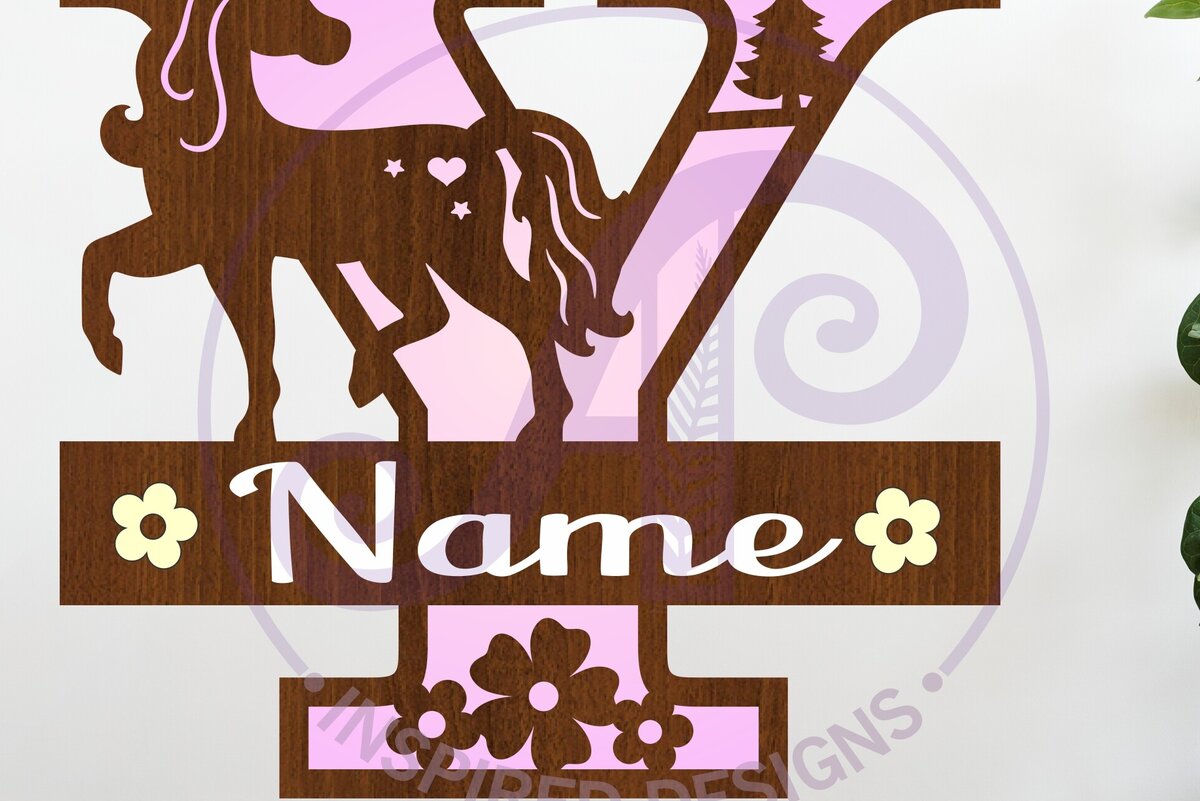 Σετ των 2 Intra απο ξύλο plywood 3mm-4mm πάχος – Μονόγραμμα με κεφαλαίο κεφαλαίο γράμμα Y Δίασταση  20x20 cm INTRAFABR-118318909