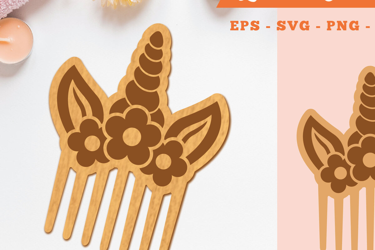 Σετ των 2 Intra απο ξύλο plywood 3mm-4mm πάχος – Unicorn Comb 1 Δίασταση  20x20 cm INTRAFABR-105418024