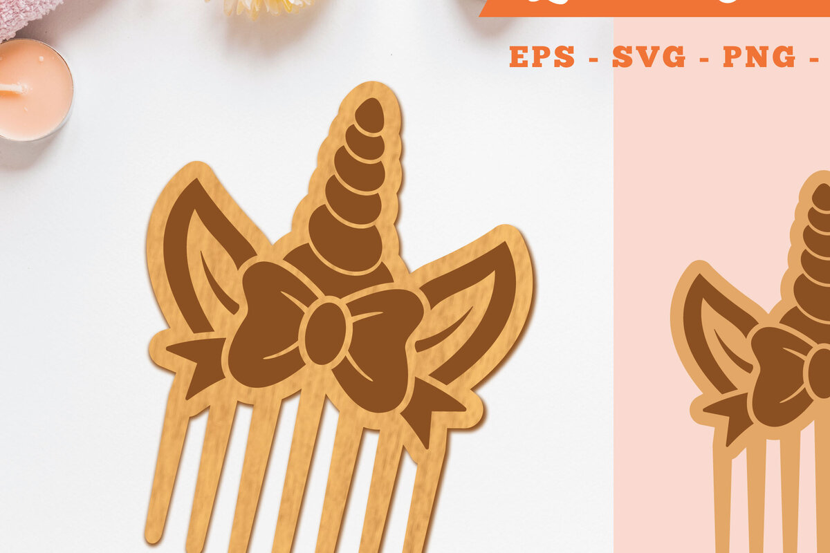 Σετ των 2 Intra απο ξύλο plywood 3mm-4mm πάχος – Unicorn Comb 3 Δίασταση  20x20 cm INTRAFABR-105418130