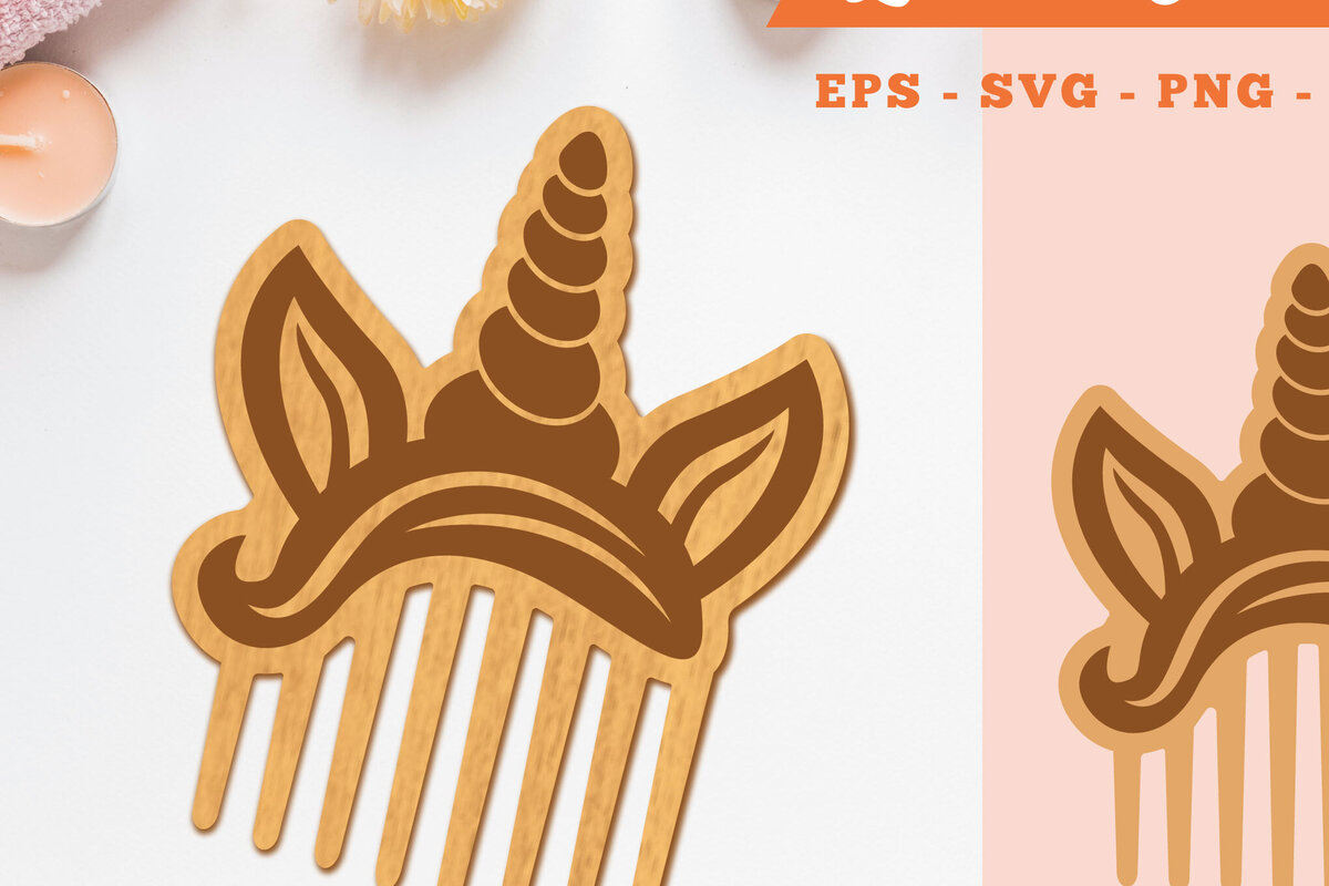 Σετ των 2 Intra απο ξύλο plywood 3mm-4mm πάχος – Unicorn Comb 4 Δίασταση  20x20 cm INTRAFABR-105418209