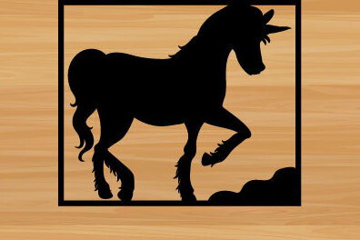 Intra απο ξύλο plywood 3mm-4mm πάχος – Unicorn File Wall Art Δίασταση  40x30 cm INTRAFABR-67865905