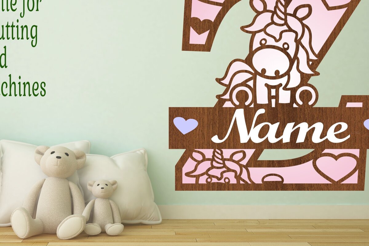 Σετ των 2 Intra απο ξύλο plywood 3mm-4mm πάχος – Μονόκερος Μονόγραμμα Γράμμα Z Αποκοπή αρχείου Δίασταση  20x20 cm INTRAFABR-70818956