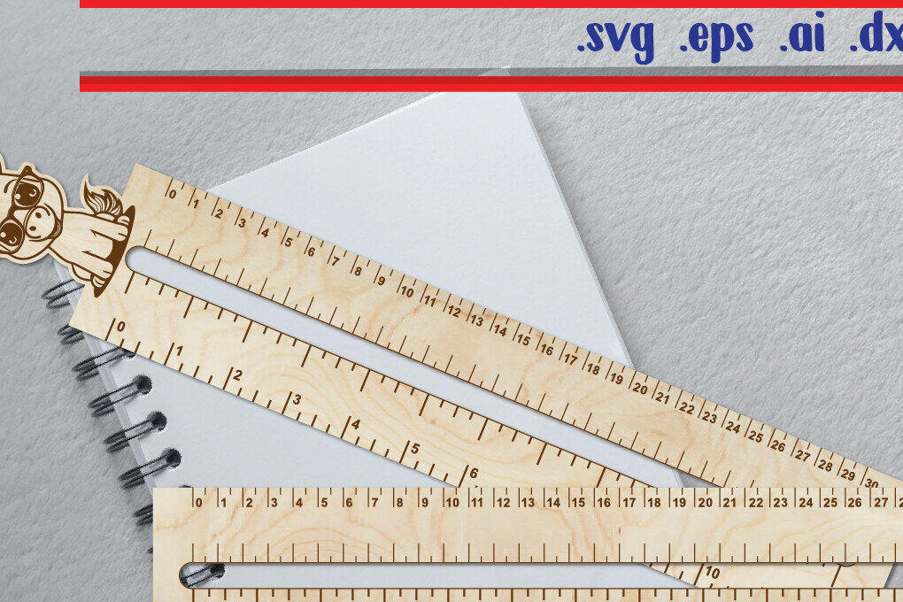 Σετ των 2 Intra απο ξύλο plywood 3mm-4mm πάχος – Μονόκερος χάρακας | Χάρακας με λέιζερ Δίασταση  20x20 cm INTRAFABR-117932960