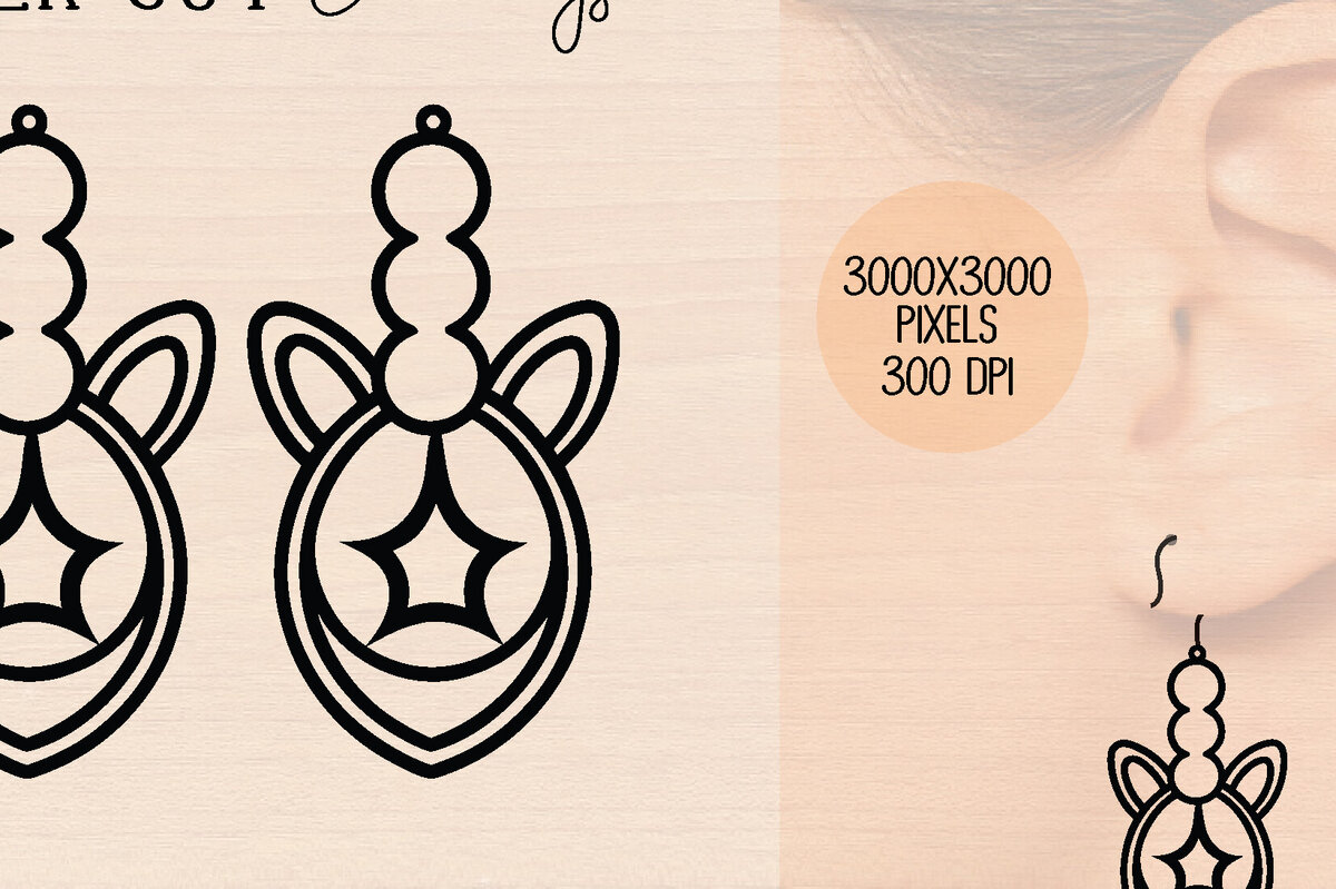 Σετ των 3 Intra απο ξύλο plywood 3mm-4mm πάχος – Ξύλινα σκουλαρίκια Unicorn Δίασταση  5x5 cm INTRAFABR-120601180