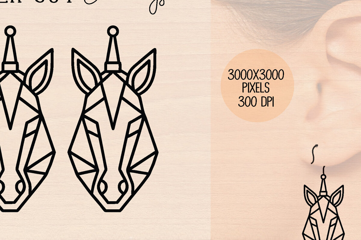 Σετ των 3 Intra απο ξύλο plywood 3mm-4mm πάχος – Ξύλινα σκουλαρίκια Unicorn Δίασταση  5x5 cm INTRAFABR-120599748