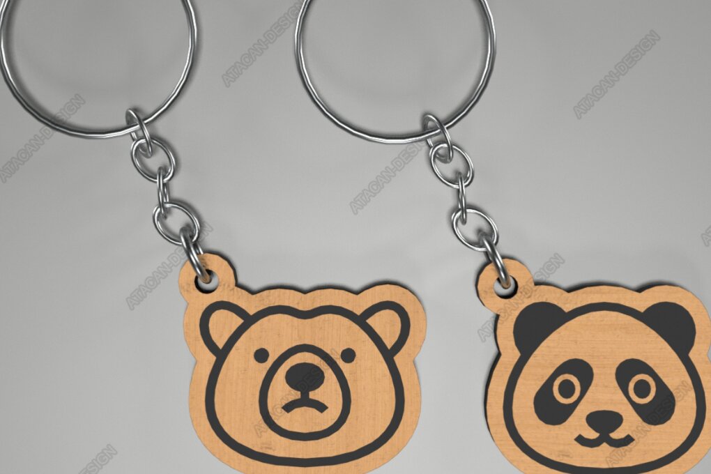 Σετ των 3 Intra απο ξύλο plywood 3mm-4mm πάχος – Unique Animal Keychains 069 Δίασταση  5x5 cm INTRAFABR-117741536