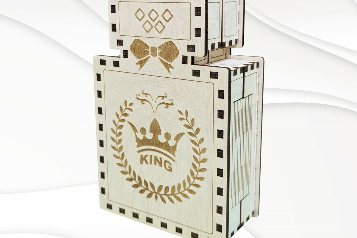 Σετ των 2 Intra απο ξύλο plywood 3mm-4mm πάχος – Μοναδικό κουτί δώρου για αρώματα, αρχεία λέιζερ Δίασταση  20x20 cm INTRAFABR-91754935