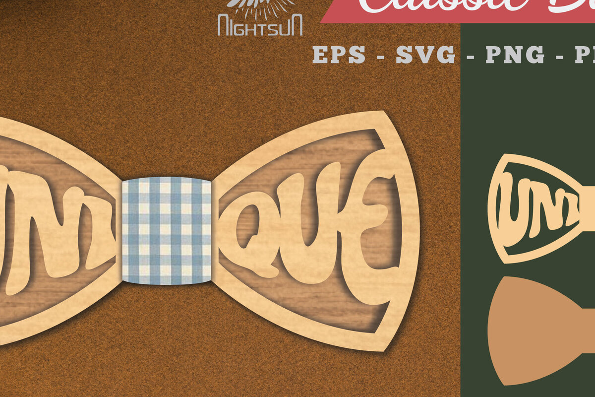 Σετ των 2 Intra απο ξύλο plywood 3mm-4mm πάχος – Μοναδικό παπιγιόν κοπής με λέιζερ Δίασταση  20x20 cm INTRAFABR-112130795