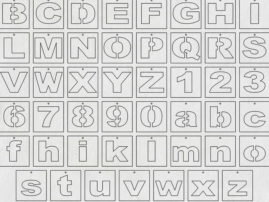 Σετ των 2 Intra απο ξύλο plywood 3mm-4mm πάχος – Πρότυπο κεφαλαίων γραμμάτων Πεζά Δίασταση  20x20 cm INTRAFABR-39074418