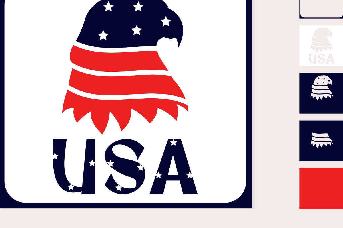 Σετ των 2 Intra απο ξύλο plywood 3mm-4mm πάχος – ΗΠΑ - 4 Ιουλίου 3D Paper Cut Δίασταση  20x20 cm INTRAFABR-97651890