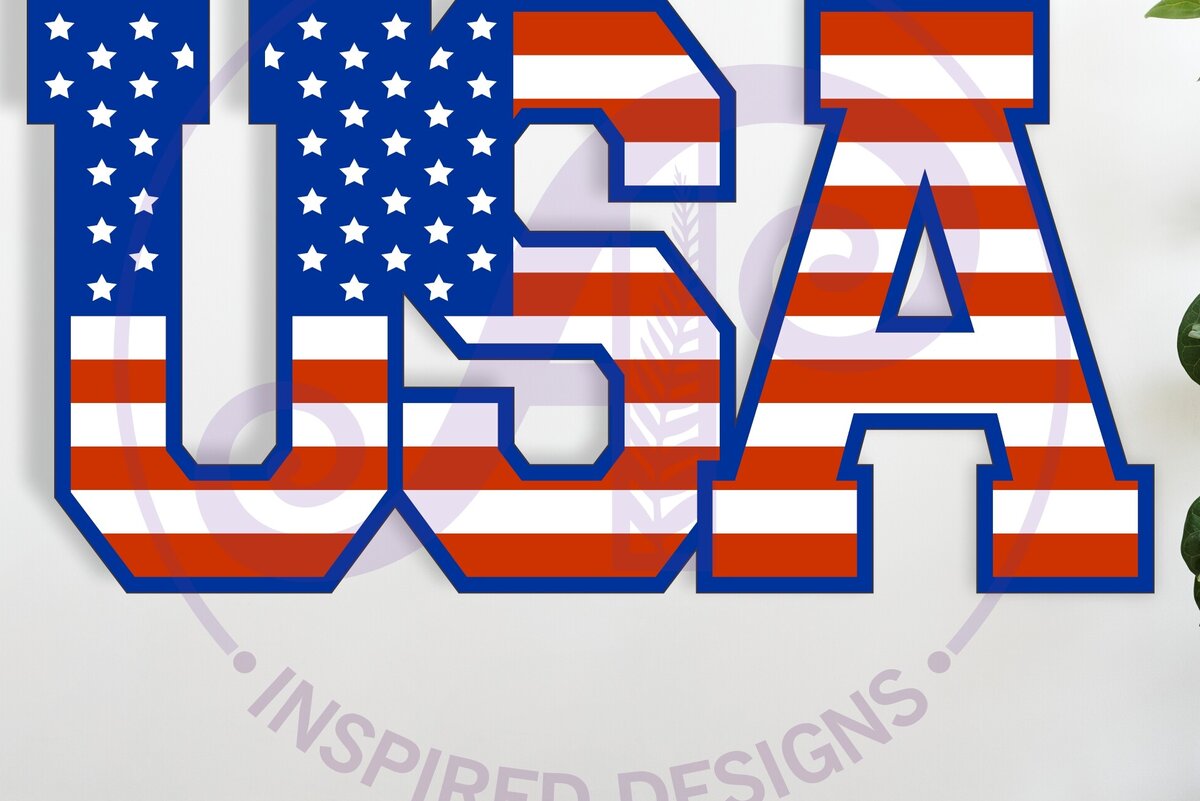 Intra απο ξύλο plywood 3mm-4mm πάχος – Επιστολή σημαίας ΗΠΑ επιγραφή τοίχου 3 στρώσεων Δίασταση  40x30 cm INTRAFABR-124429571