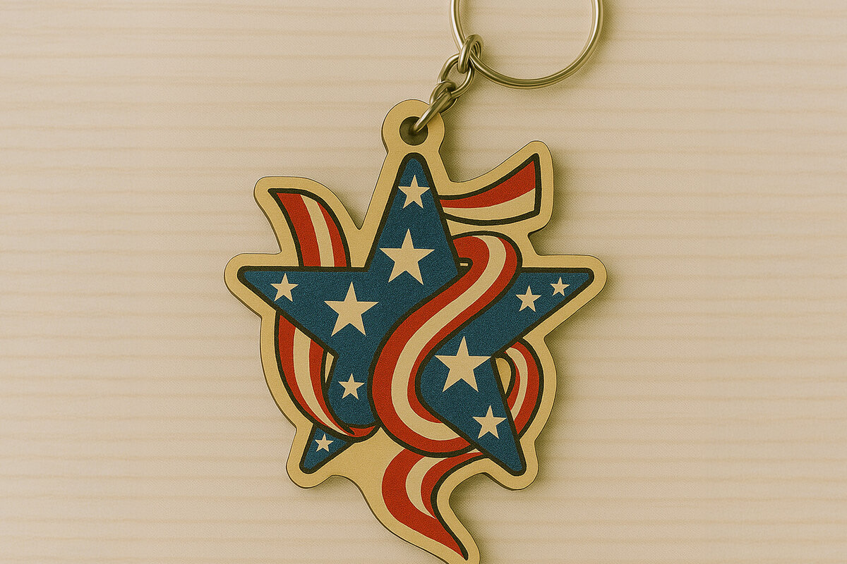 Σετ των 3 Intra απο ξύλο plywood 3mm-4mm πάχος – Μπρελόκ ΗΠΑ Δίασταση  5x5 cm INTRAFABR-122736758