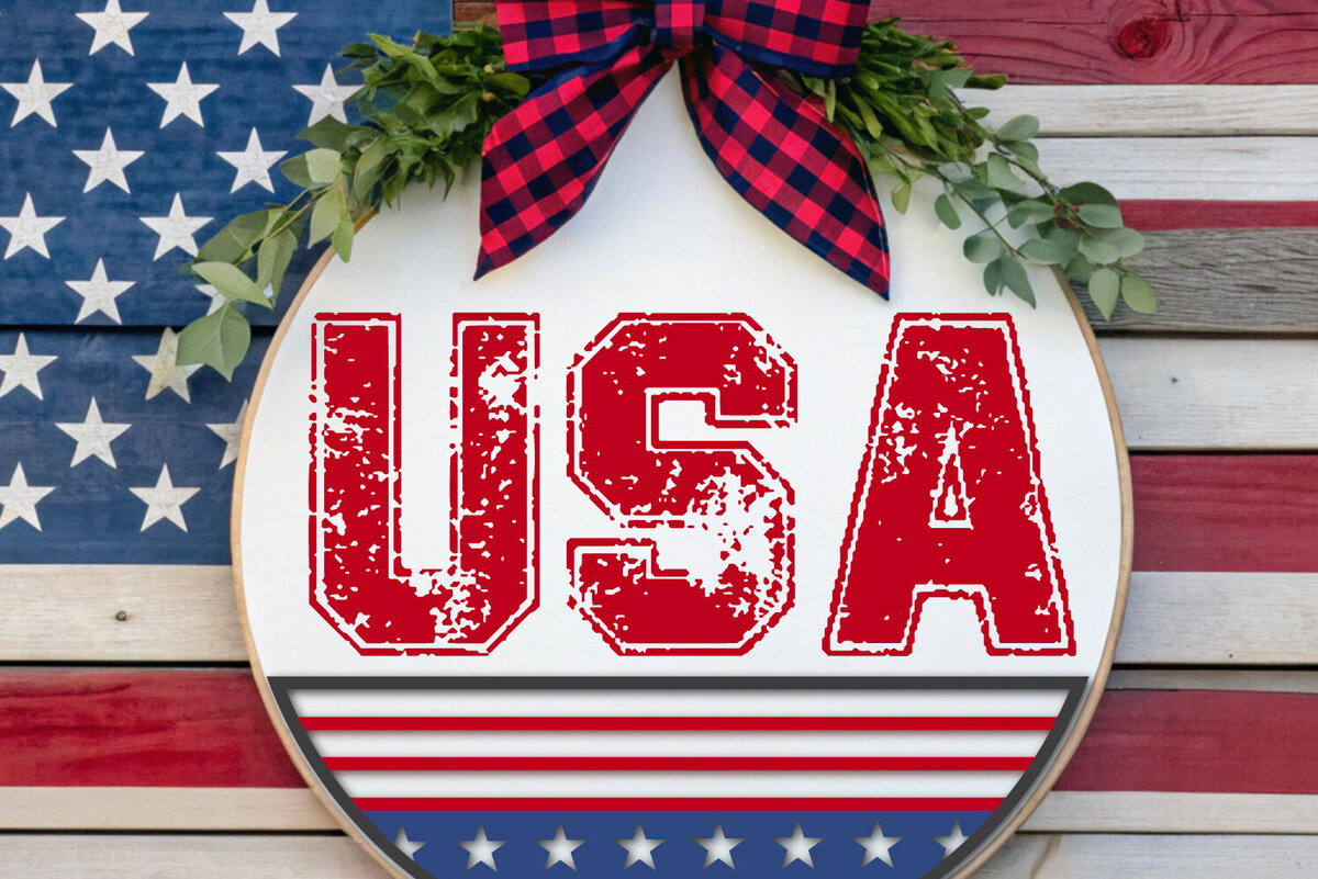 Intra απο ξύλο plywood 3mm-4mm πάχος – USA Patriotic Door Design Δίασταση  40x30 cm INTRAFABR-118425089