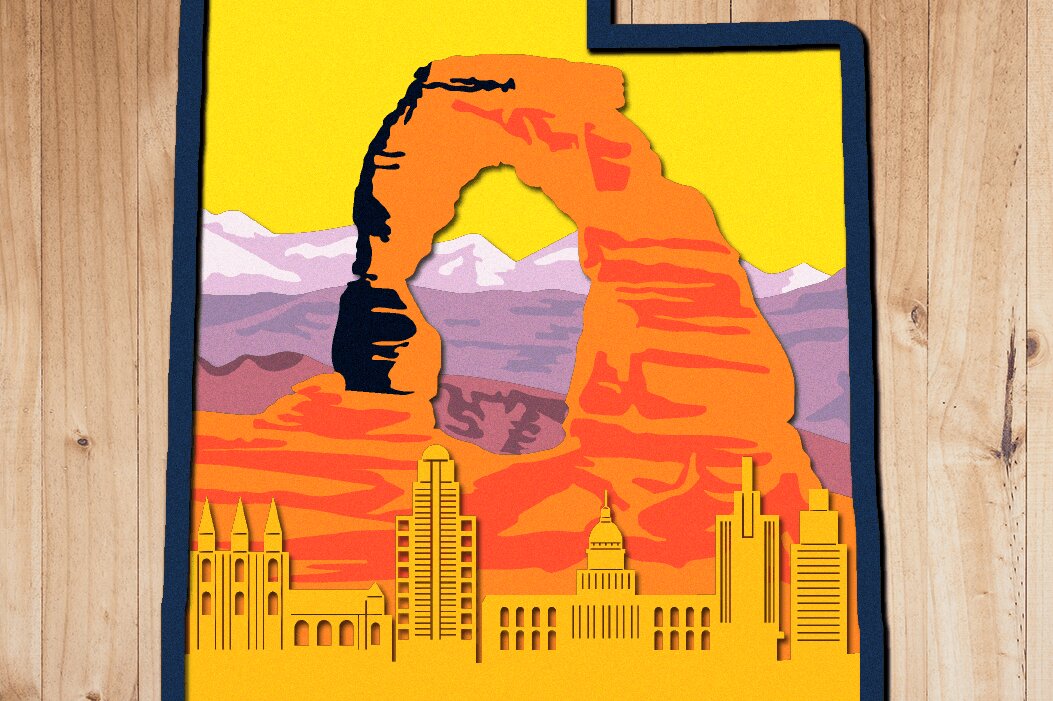 Σετ των 2 Intra απο ξύλο plywood 3mm-4mm πάχος – Utah, 3D Layered File Δίασταση  20x20 cm INTRAFABR-33365928