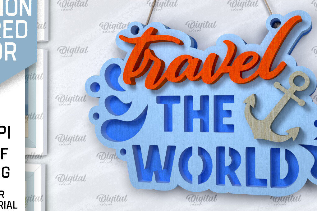 Σετ των 2 Intra απο ξύλο plywood 3mm-4mm πάχος – Διακοπές με στρώσεις διακόσμηση με λέιζερ Δίασταση  20x20 cm INTRAFABR-99068336