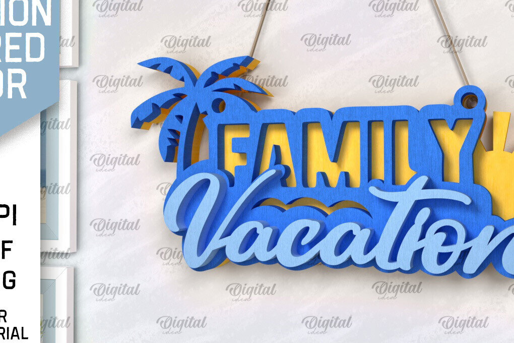 Σετ των 2 Intra απο ξύλο plywood 3mm-4mm πάχος – Διακοπές με στρώσεις διακόσμηση με λέιζερ Δίασταση  20x20 cm INTRAFABR-99068054