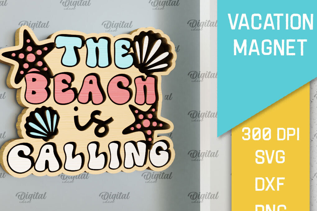 Σετ των 2 Intra απο ξύλο plywood 3mm-4mm πάχος – Ξύλινο μαγνήτη για διακοπές με λέιζερ Δίασταση  20x20 cm INTRAFABR-98122799