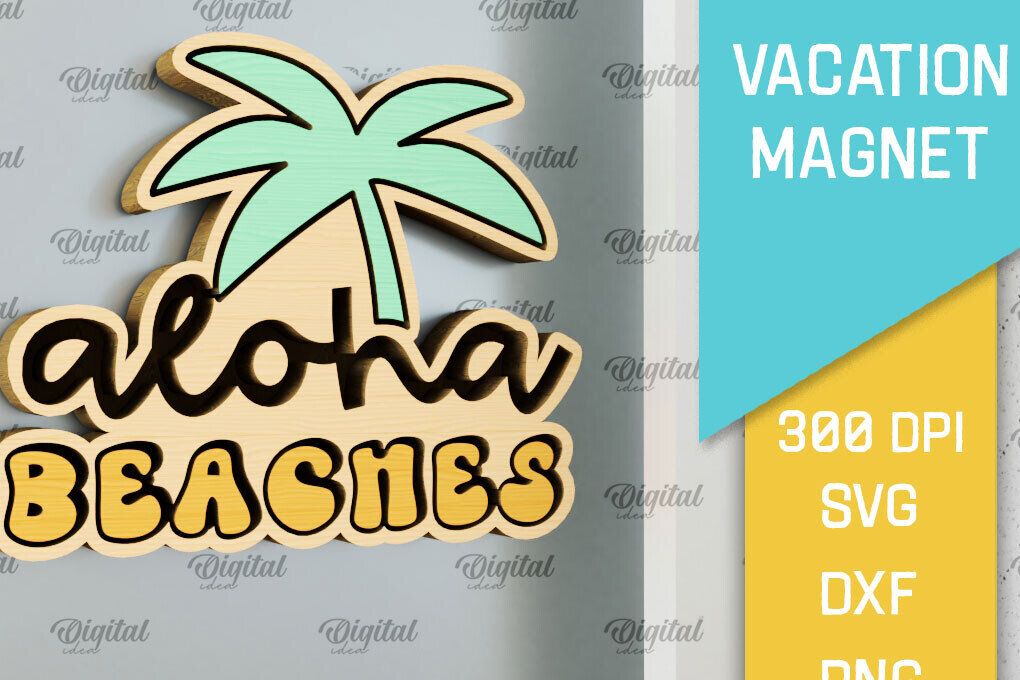 Σετ των 2 Intra απο ξύλο plywood 3mm-4mm πάχος – Ξύλινο μαγνήτη για διακοπές με λέιζερ Δίασταση  20x20 cm INTRAFABR-98122310