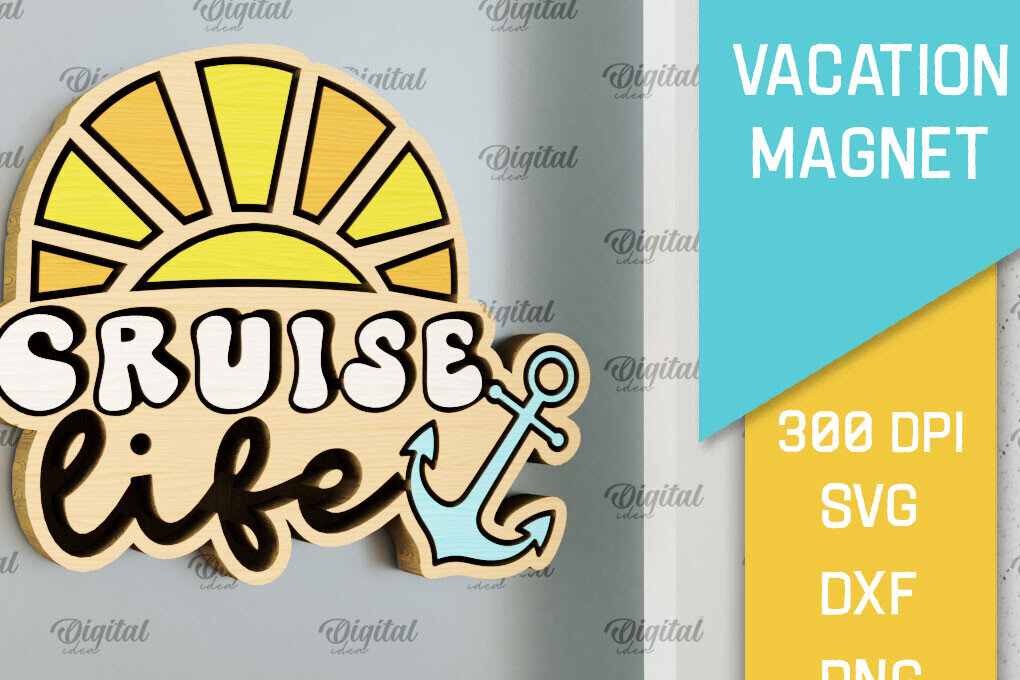 Σετ των 2 Intra απο ξύλο plywood 3mm-4mm πάχος – Ξύλινο μαγνήτη για διακοπές με λέιζερ Δίασταση  20x20 cm INTRAFABR-98122364