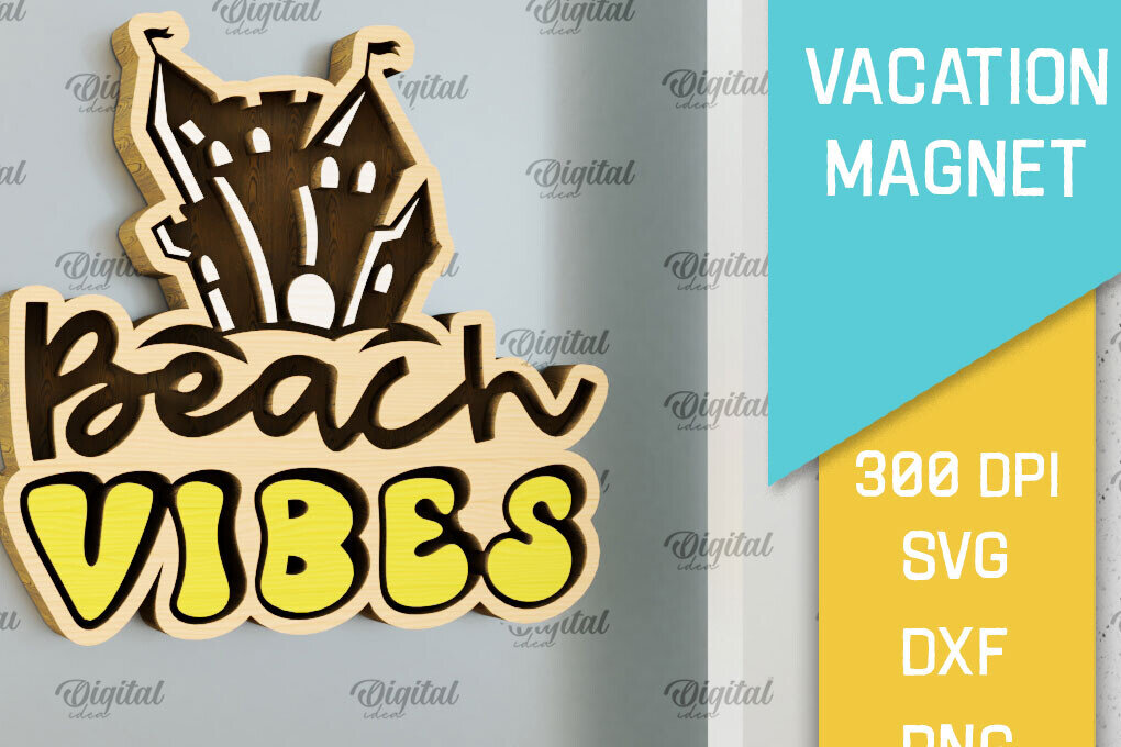 Σετ των 2 Intra απο ξύλο plywood 3mm-4mm πάχος – Ξύλινο μαγνήτη για διακοπές με λέιζερ Δίασταση  20x20 cm INTRAFABR-98122551