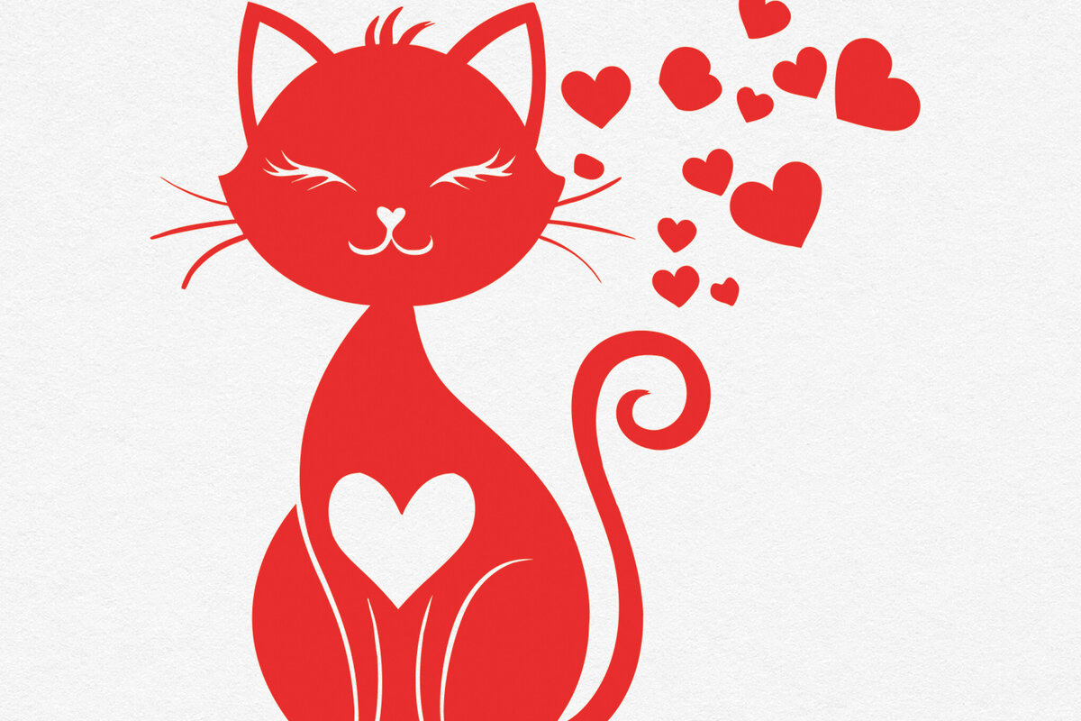 Intra απο ξύλο plywood 3mm-4mm πάχος – Valentine Cat Design 3 Δίασταση  40x30 cm INTRAFABR-115373159