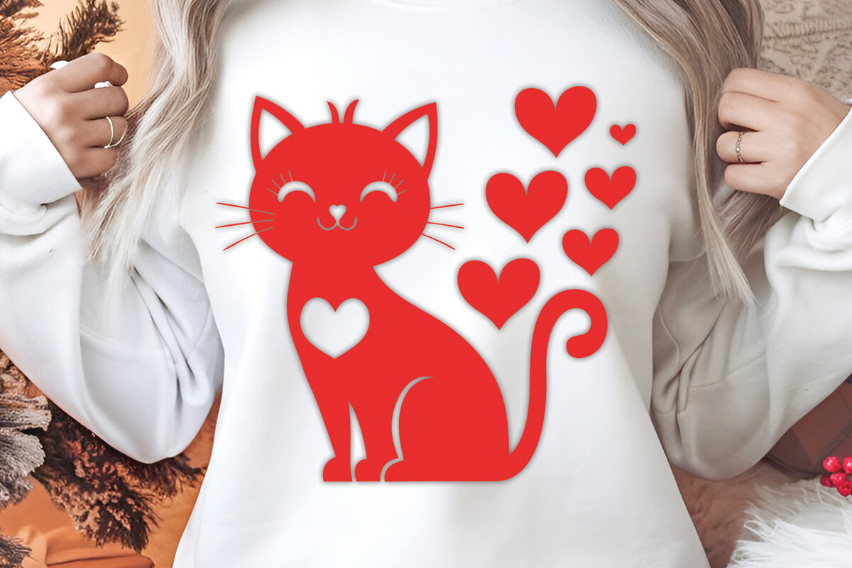 Σετ των 2 Intra απο ξύλο plywood 3mm-4mm πάχος – Valentine Cat Design 5 Δίασταση  40x30 cm INTRAFABR-115373355