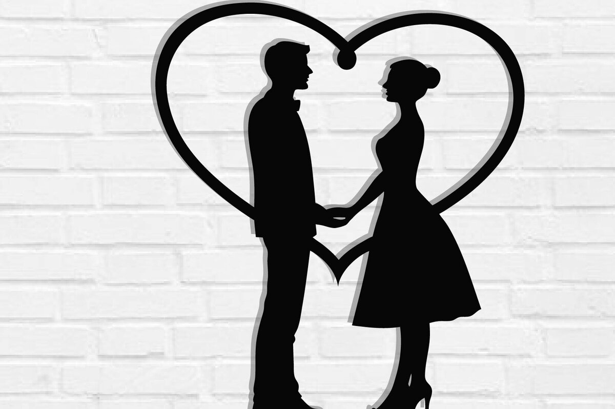 Intra απο ξύλο plywood 3mm-4mm πάχος – Κοπή λέιζερ τοίχου για ζευγάρια Valentine Δίασταση  40x30 cm INTRAFABR-118730407