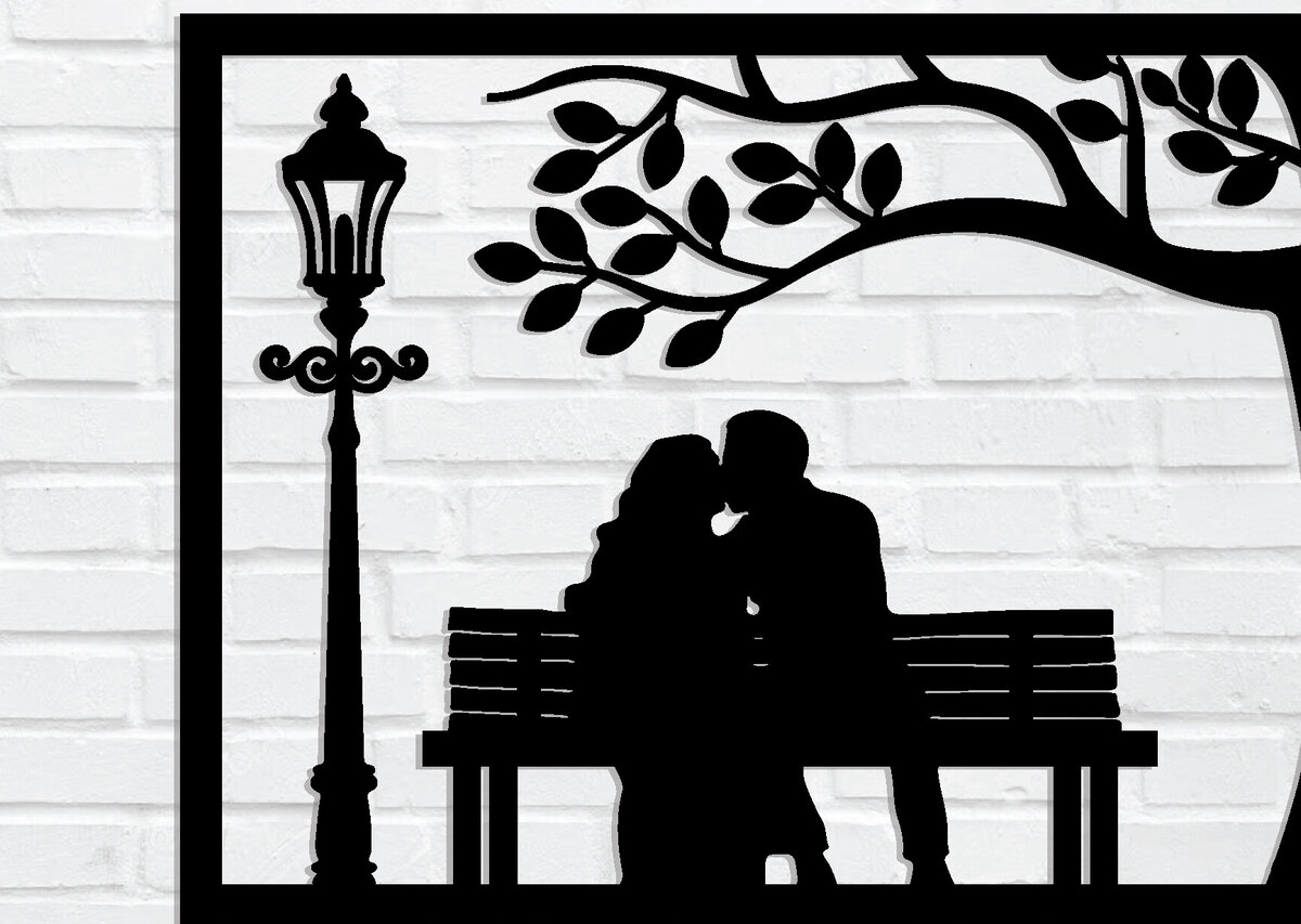 Intra απο ξύλο plywood 3mm-4mm πάχος – Κοπή λέιζερ τοίχου για ζευγάρια Valentine Δίασταση  40x30 cm INTRAFABR-89610509