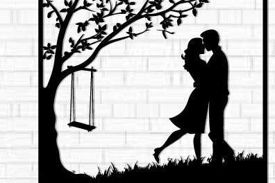 Intra απο ξύλο plywood 3mm-4mm πάχος – Κοπή λέιζερ τοίχου για ζευγάρια Valentine Δίασταση  40x30 cm INTRAFABR-112318331