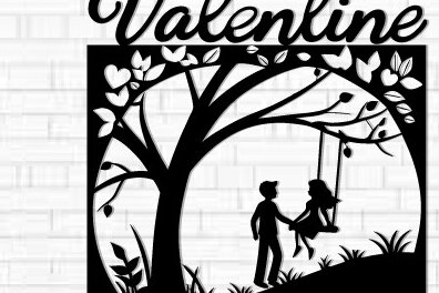 Intra απο ξύλο plywood 3mm-4mm πάχος – Κοπή λέιζερ τοίχου για ζευγάρια Valentine Δίασταση  40x30 cm INTRAFABR-112318355