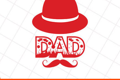 Σετ των 2 Intra απο ξύλο plywood 3mm-4mm πάχος – Valentine Dad Laser/Paper Δίασταση  20x20 cm INTRAFABR-22714382