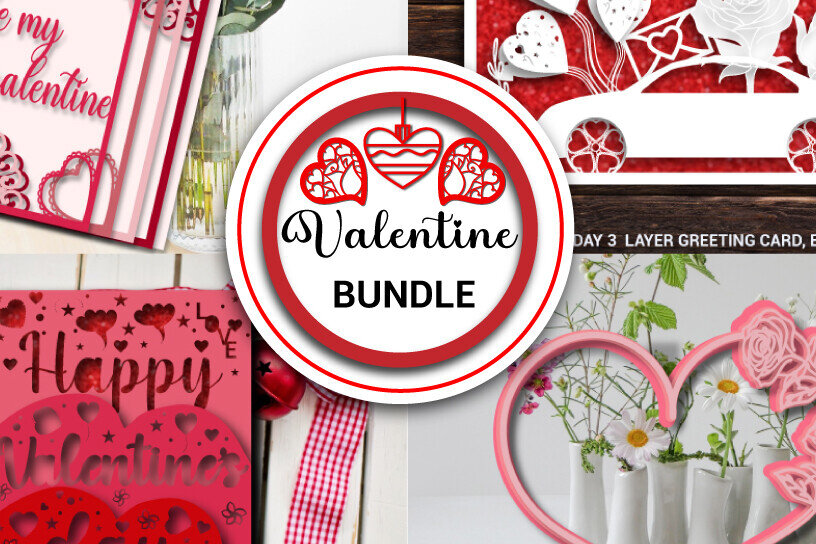 Σετ των 2 Intra απο ξύλο plywood 3mm-4mm πάχος – Δωροκάρτα για την Ημέρα του Αγίου Βαλεντίνου, Heart 1364 Δίασταση  20x20 cm INTRAFABR-115122826