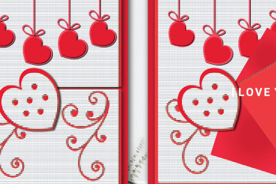 Σετ των 2 Intra απο ξύλο plywood 3mm-4mm πάχος – Δωροκάρτα για την ημέρα του Αγίου Βαλεντίνου 1328 Δίασταση  20x20 cm INTRAFABR-114800474