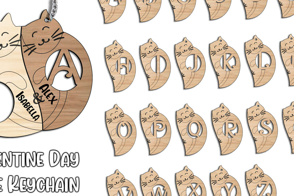 Σετ των 3 Intra απο ξύλο plywood 3mm-4mm πάχος – Ημέρα του Αγίου Βαλεντίνου Love Keychain Letter I Δίασταση  5x5 cm INTRAFABR-113333065