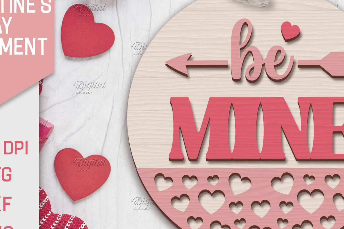 Σετ των 2 Intra απο ξύλο plywood 3mm-4mm πάχος – Στολίδι για την ημέρα του Αγίου Βαλεντίνου. Γίνε το δικό μου Δίασταση  20x20 cm INTRAFABR-85707816