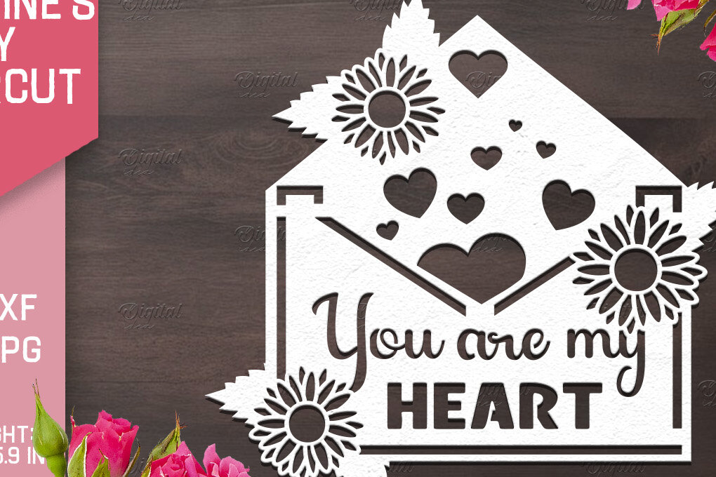 Σετ των 2 Intra απο ξύλο plywood 3mm-4mm πάχος – Χαρτόκοψη για την ημέρα του Αγίου Βαλεντίνου. Αποσπάσματα αγάπης Δίασταση  20x20 cm INTRAFABR-85772097