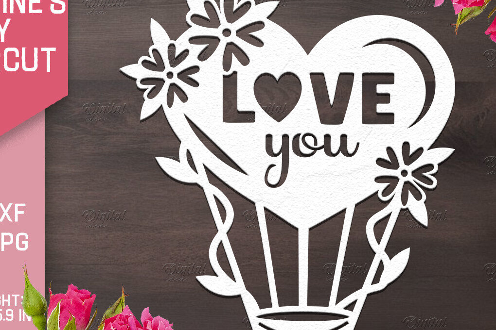 Σετ των 2 Intra απο ξύλο plywood 3mm-4mm πάχος – Χαρτόκοψη για την ημέρα του Αγίου Βαλεντίνου. Αποσπάσματα αγάπης Δίασταση  20x20 cm INTRAFABR-85771440