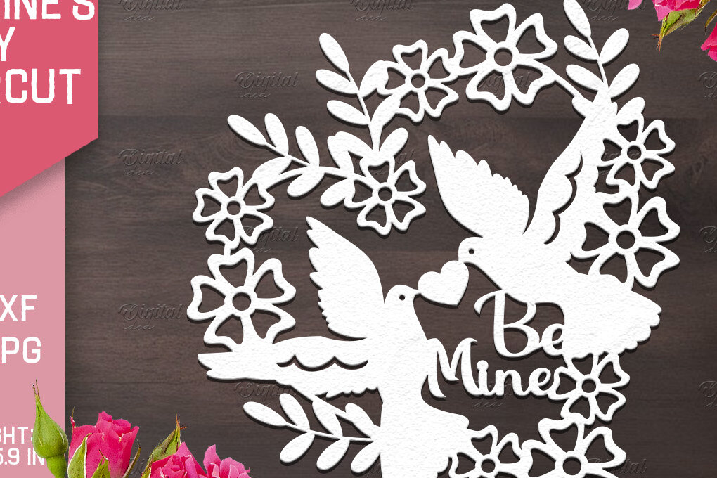 Σετ των 2 Intra απο ξύλο plywood 3mm-4mm πάχος – Χαρτόκοψη για την ημέρα του Αγίου Βαλεντίνου. Αποσπάσματα αγάπης Δίασταση  20x20 cm INTRAFABR-85771873