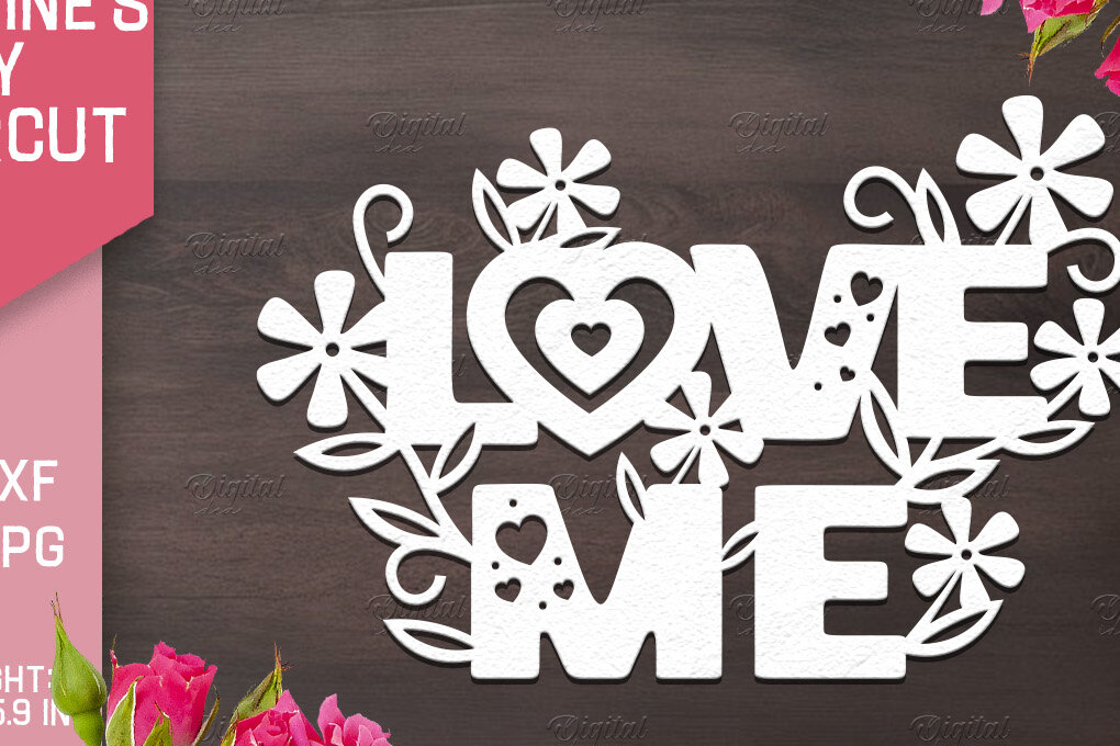 Σετ των 2 Intra απο ξύλο plywood 3mm-4mm πάχος – Χαρτόκοψη για την ημέρα του Αγίου Βαλεντίνου. Αποσπάσματα αγάπης Δίασταση  20x20 cm INTRAFABR-85771950