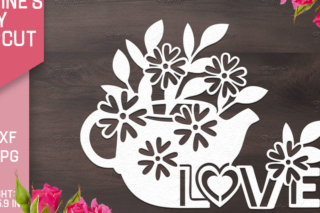 Σετ των 2 Intra απο ξύλο plywood 3mm-4mm πάχος – Χαρτόκοψη για την ημέρα του Αγίου Βαλεντίνου. Αποσπάσματα αγάπης Δίασταση  20x20 cm INTRAFABR-85772056