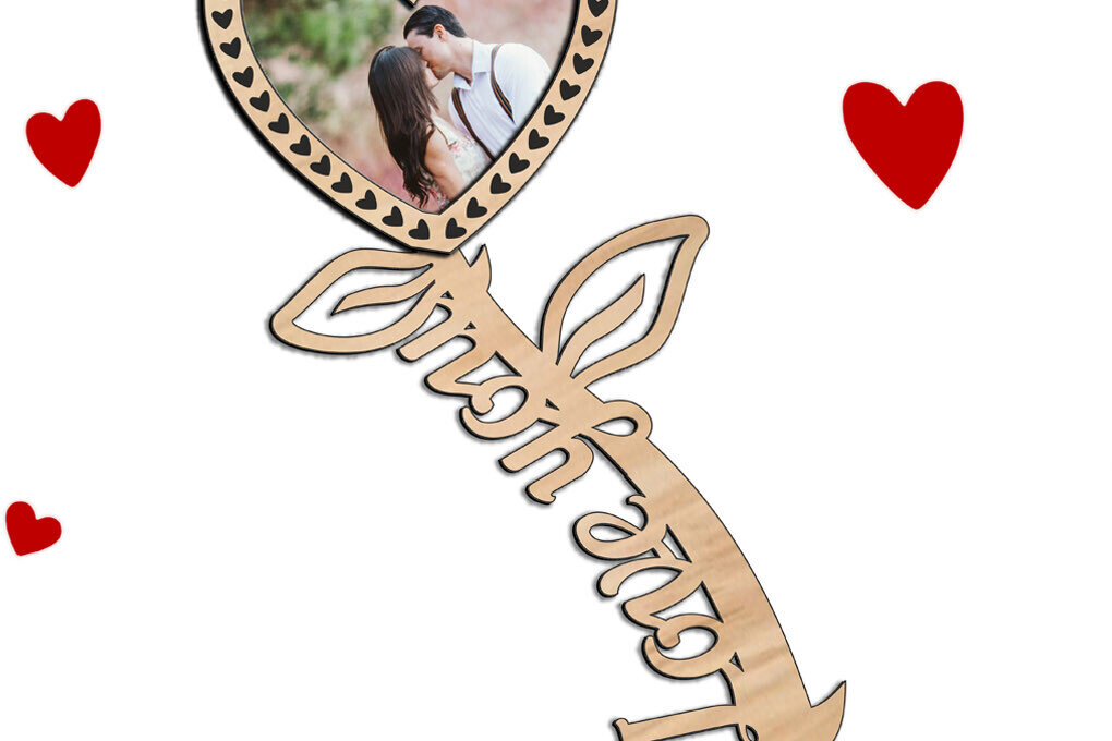 Σετ των 2 Intra απο ξύλο plywood 3mm-4mm πάχος – Κείμενο δώρου κορνίζας για την ημέρα του Αγίου Βαλεντίνου Δίασταση  20x20 cm INTRAFABR-114218721