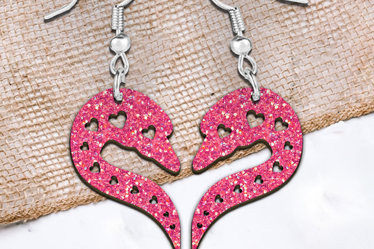 Σετ των 3 Intra απο ξύλο plywood 3mm-4mm πάχος – Σκουλαρίκια Αγίου Βαλεντίνου. Heart. Δίασταση  5x5 cm INTRAFABR-111937822