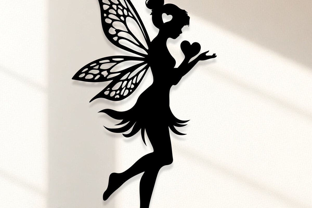 Σετ των 2 Intra απο ξύλο plywood 3mm-4mm πάχος – Valentine Fairy Δίασταση  20x20 cm INTRAFABR-114385317