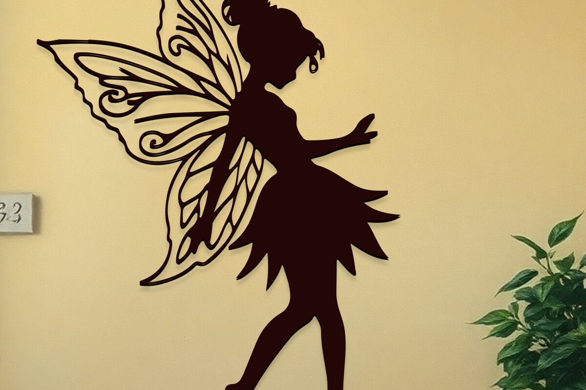 Σετ των 2 Intra απο ξύλο plywood 3mm-4mm πάχος – Valentine Fairy Δίασταση  20x20 cm INTRAFABR-114306300