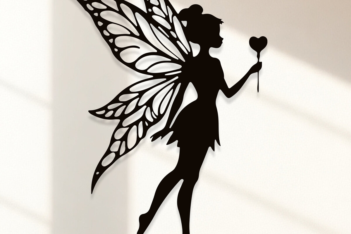 Σετ των 2 Intra απο ξύλο plywood 3mm-4mm πάχος – Valentine Fairy Δίασταση  20x20 cm INTRAFABR-114385221