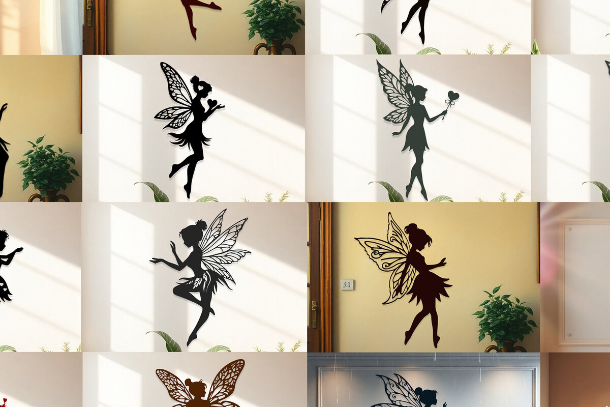 Σετ των 2 Intra απο ξύλο plywood 3mm-4mm πάχος – Πακέτο Valentine Fairy Cut με λέιζερ Δίασταση  20x20 cm INTRAFABR-114450740